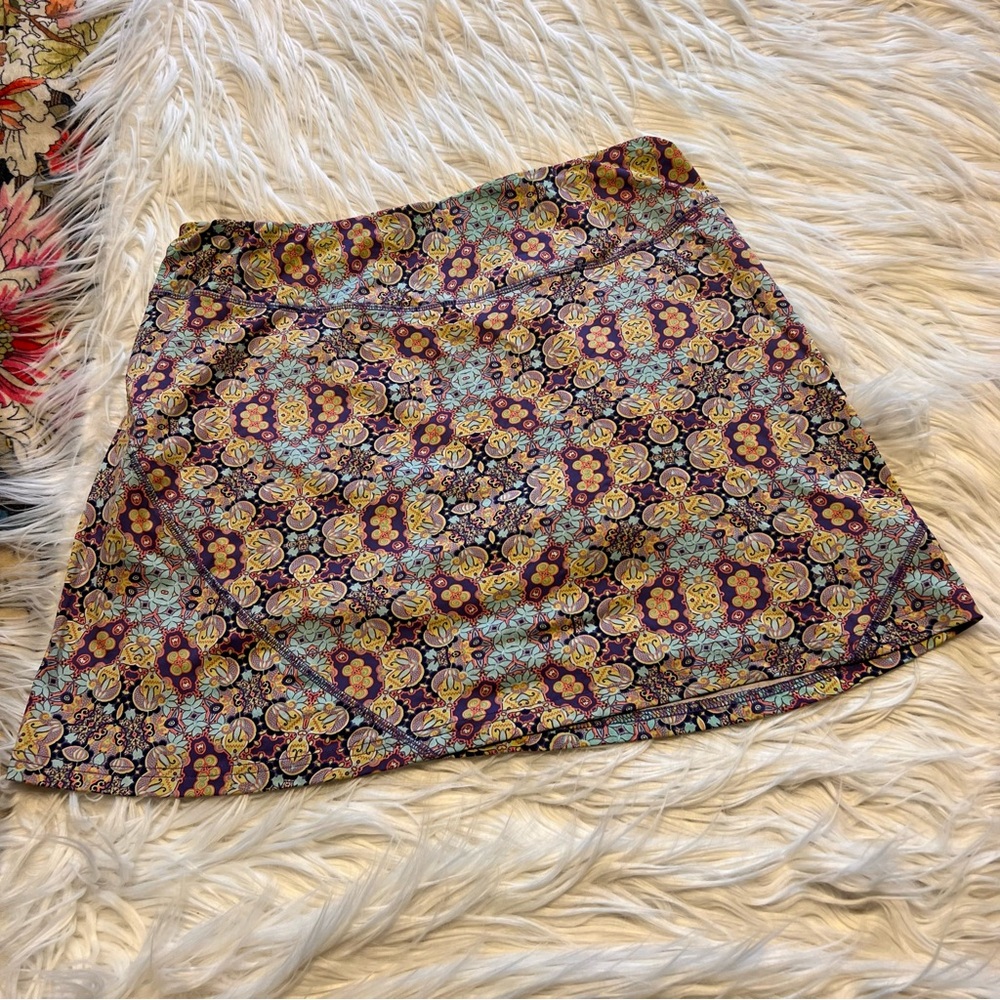 Title nine Brown and Gold A-line Mini Skirt